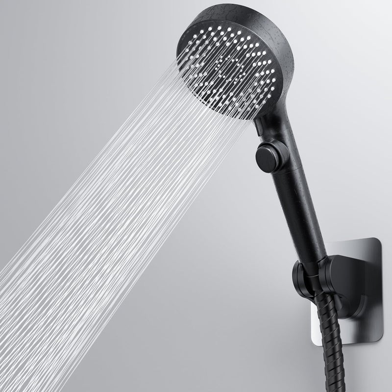 FOCSPROD RV Shower Head with Stainless Steel Hose, 5 Mode High Pressure Shower Head with Handheld On Off Switch, Camper Shower Head Replacement for RV, Travel Trailer, Motorhome, RV Accessories Part, Black - Image 5